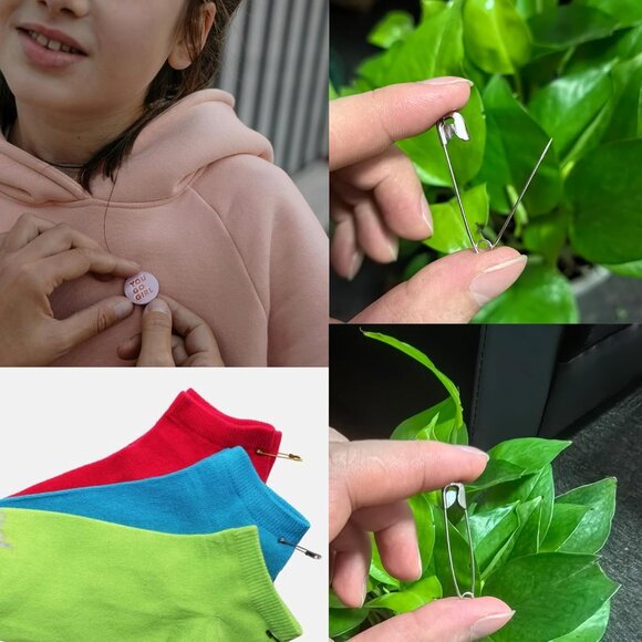 Safety Pins, 600PCS-1.5Inch Small Safety Pins, Rust-Resistant Nickel Plated Stee - Picture 6 of 6